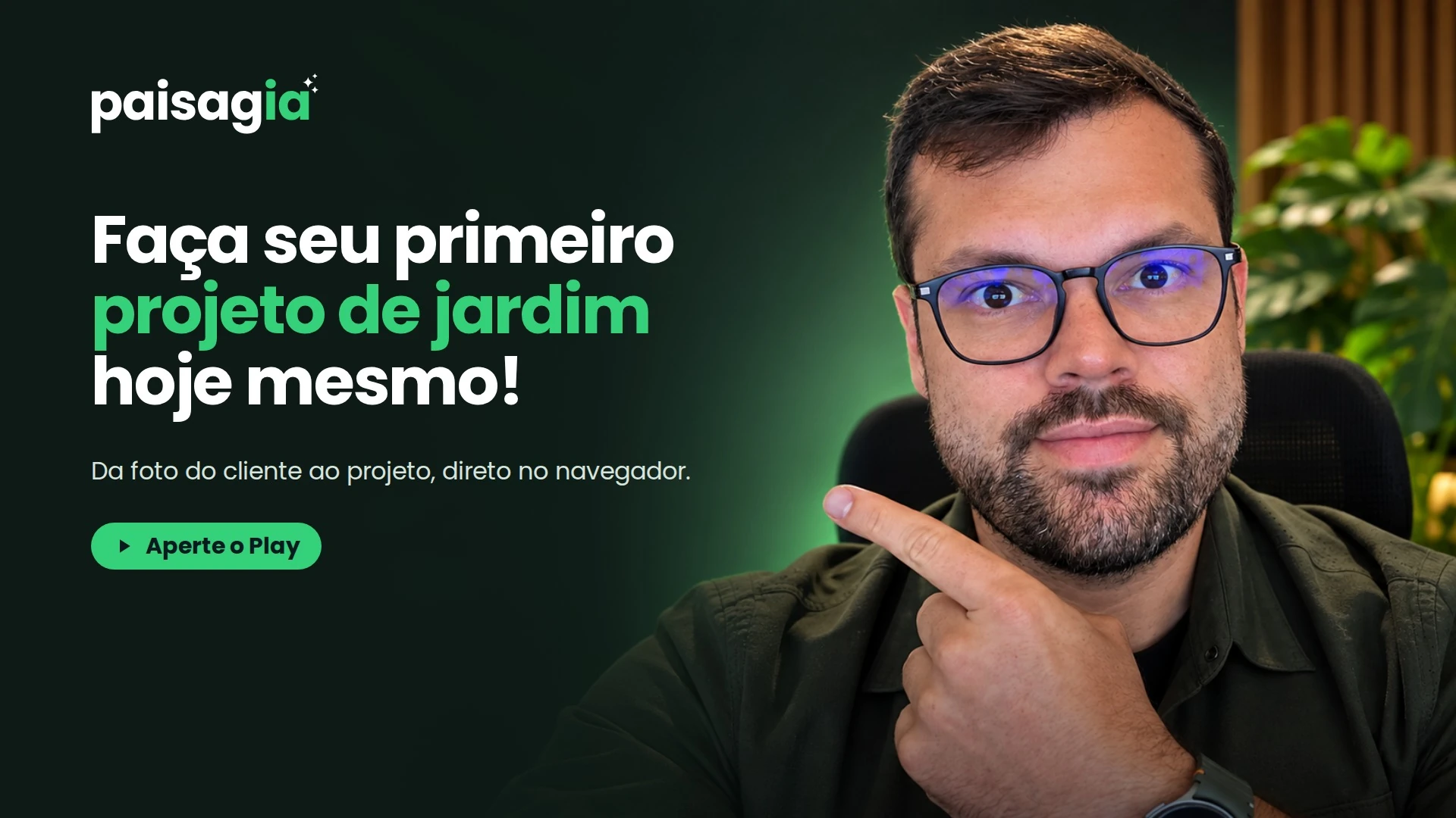 Um quadro do vídeo de apresentação do Paisagia
